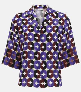 Dries Van Noten Dries Van Noten Printed crêpe bowling shirt