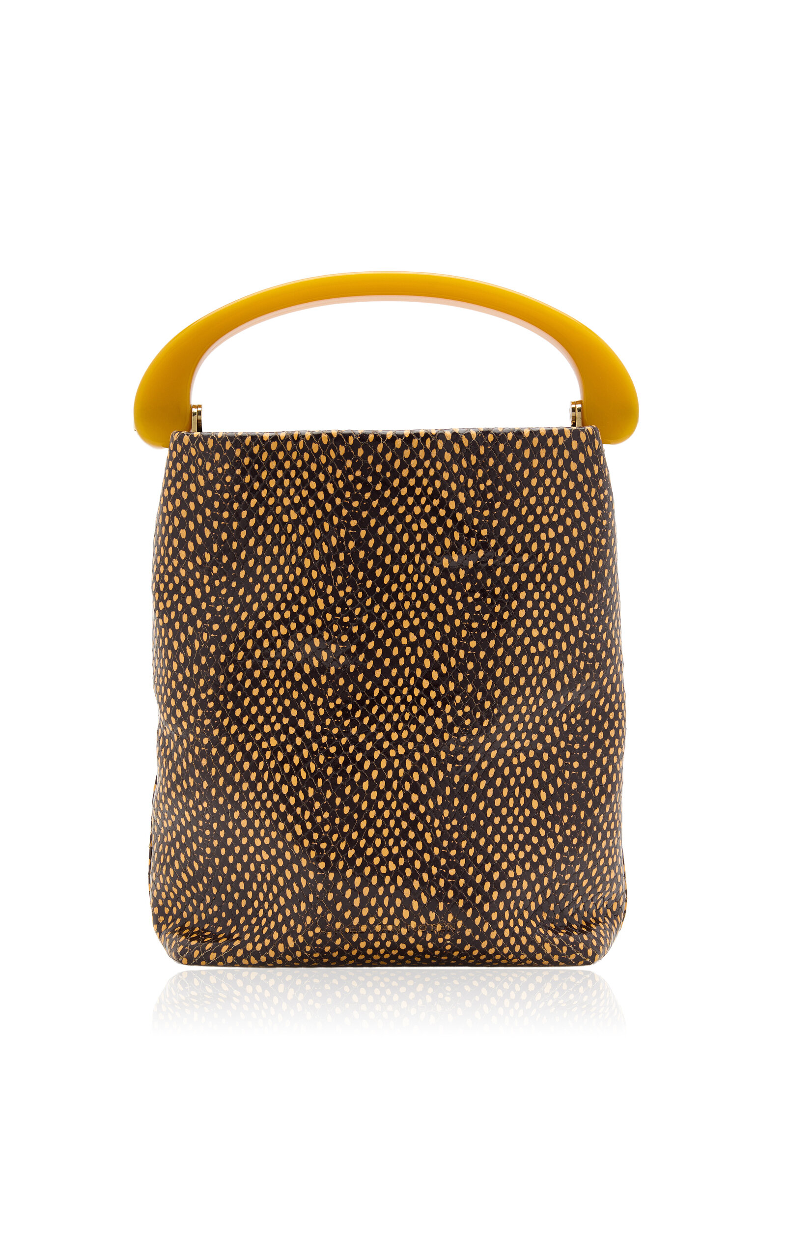 Dries Van Noten Dries Van Noten Printed Leather Top Handle Bag
