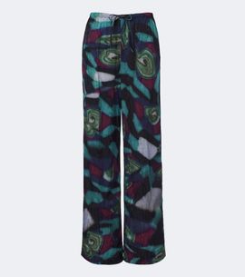 Dries Van Noten Dries Van Noten Printed moiré wide-leg pants