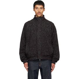 Dries Van Noten Dries Van Noten Purple & Green Jacquard Jacket