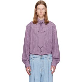 Dries Van Noten Dries Van Noten Purple Checkered Tie & Shirt