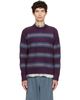 Dries Van Noten Dries Van Noten Purple Jacquard Wool Sweater - 1