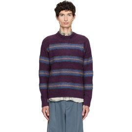 Dries Van Noten Dries Van Noten Purple Jacquard Wool Sweater