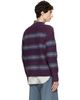 Dries Van Noten Dries Van Noten Purple Jacquard Wool Sweater - 3