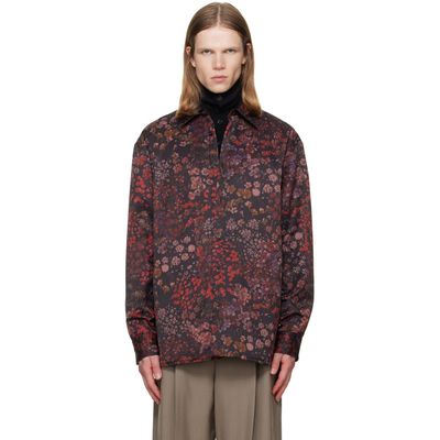 Dries Van Noten Dries Van Noten Purple Padded Floral Overshirt