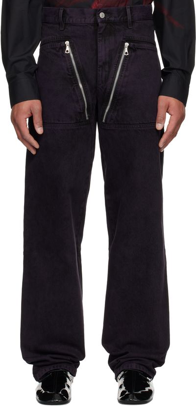 Dries Van Noten Dries Van Noten Purple Paneled Jeans