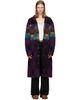 Dries Van Noten Dries Van Noten Purple Patchwork Wool Cardigan Coat - 1