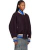 Dries Van Noten Dries Van Noten Purple Wool Bomber Jacket - 2