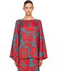 Dries Van Noten Dries Van Noten Red & Blue Floral Blouse - 1