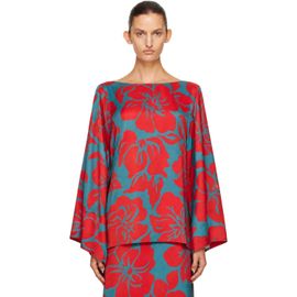 Dries Van Noten Dries Van Noten Red & Blue Floral Blouse