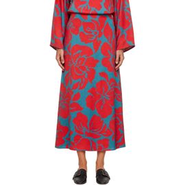 Dries Van Noten Dries Van Noten Red & Blue Floral Maxi Skirt