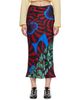 Dries Van Noten Dries Van Noten Red & Blue Printed Midi Skirt - 1
