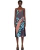 Dries Van Noten Dries Van Noten Red & Blue Printed Slip Midi Dress - 1