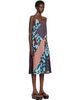 Dries Van Noten Dries Van Noten Red & Blue Printed Slip Midi Dress - 2
