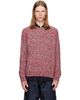 Dries Van Noten Dries Van Noten Red Embroidered Flowers Wool Sweater - 1