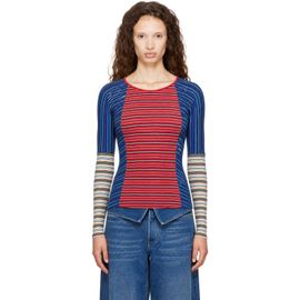 Dries Van Noten Dries Van Noten Red Ribbed Cotton Top
