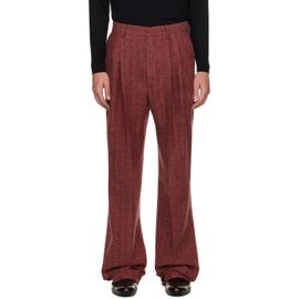 Dries Van Noten Dries Van Noten Red Straight-Leg Wool Trousers
