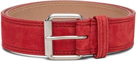 Dries Van Noten Dries Van Noten Red Suede Belt