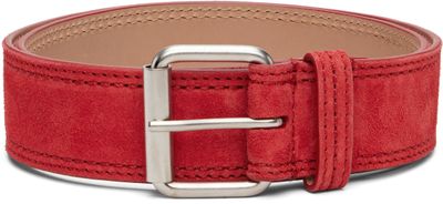 Dries Van Noten Dries Van Noten Red Suede Belt
