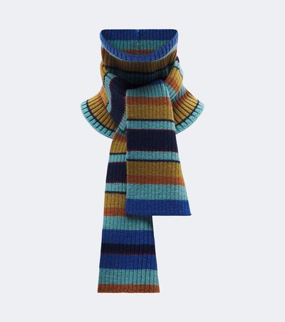 Dries Van Noten Dries Van Noten Ribbed-knit striped wool scarf