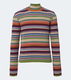 Dries Van Noten Dries Van Noten Ribbed-knit striped wool sweater