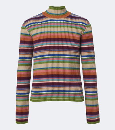 Dries Van Noten Dries Van Noten Ribbed-knit striped wool sweater