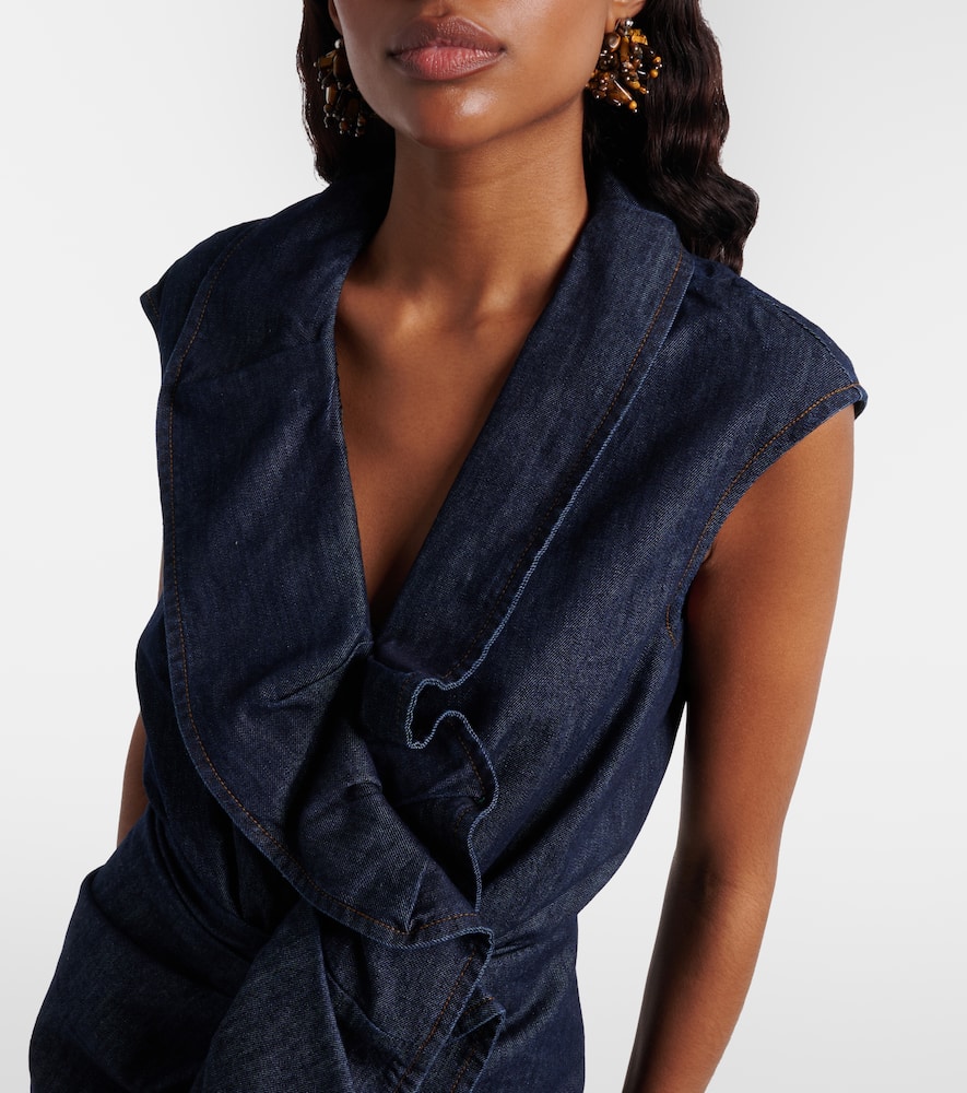 dries van noten denim dress Denim midi dress - dark denim