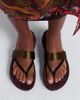 Dries Van Noten Dries Van Noten Satin and leather thong sandals - 3