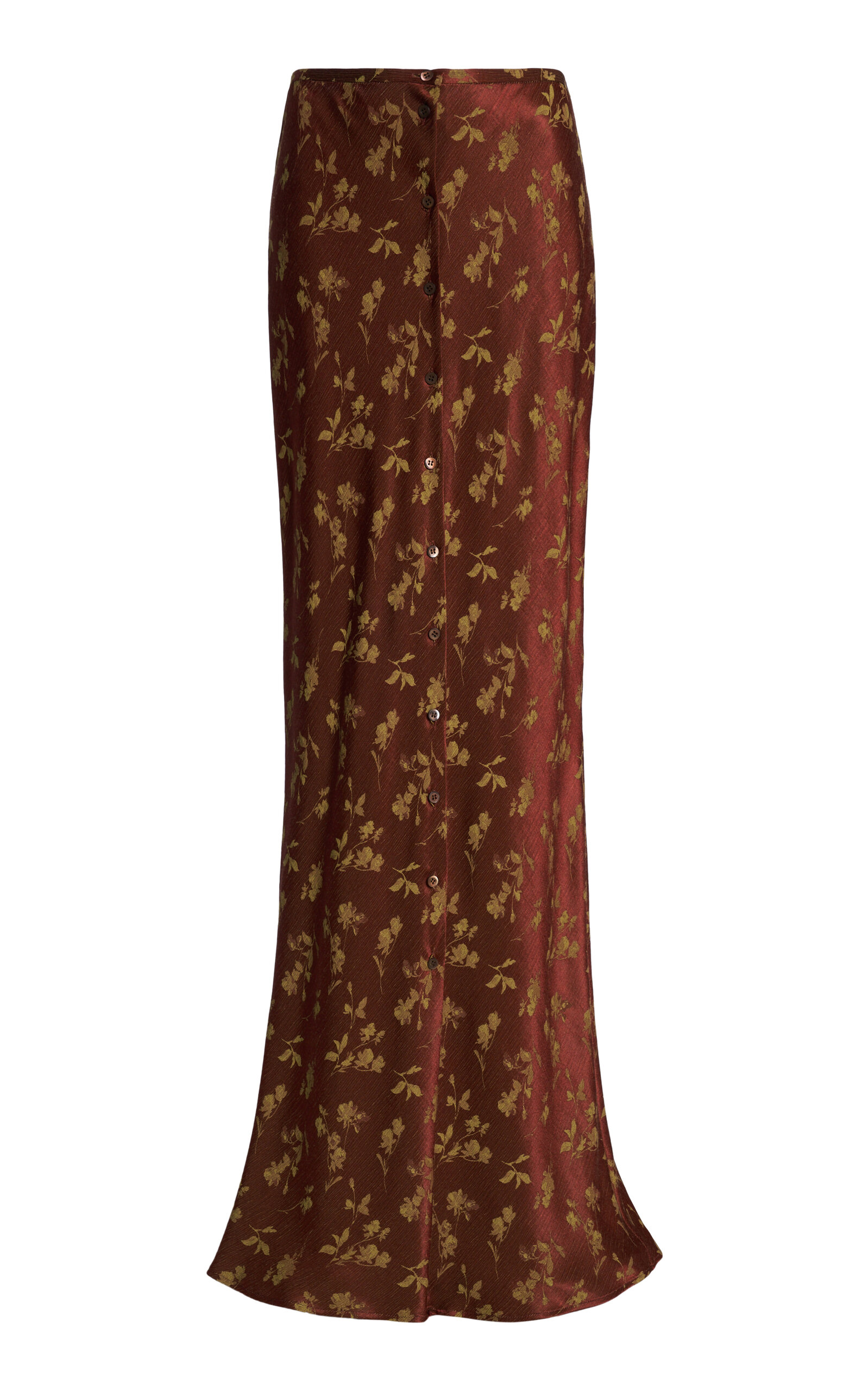 Dries Van Noten Dries Van Noten Serylo Printed Satin Maxi Skirt