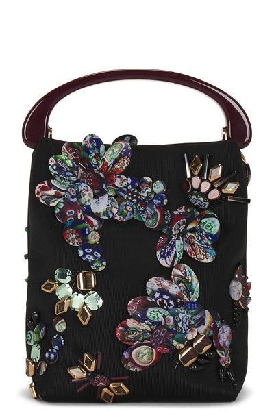 Dries Van Noten Dries Van Noten Small Embroidered Resin Handle Crossbody Bag