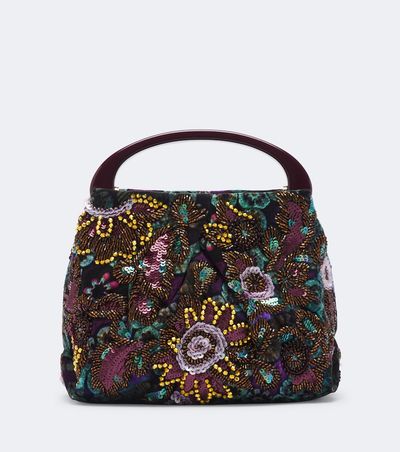 Dries Van Noten Dries Van Noten Small sequined top-handle bag