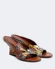 Dries Van Noten Dries Van Noten Snake-effect leather wedge sandals - 1