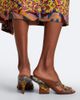 Dries Van Noten Dries Van Noten Snake-effect leather wedge sandals - 2