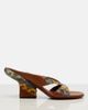 Dries Van Noten Dries Van Noten Snake-effect leather wedge sandals - 5
