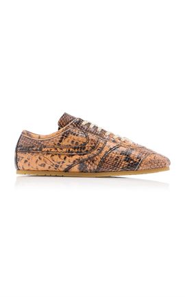 Dries Van Noten Dries Van Noten SnakeEffect Leather Sneakers