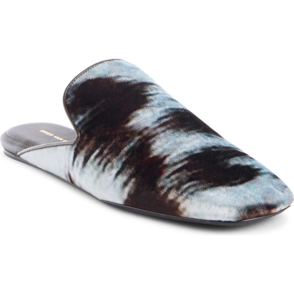 Dries Van Noten - Square Toe Velvet Mule