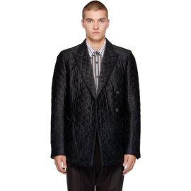 Dries Van Noten Dries Van Noten SSENSE Exclusive Black Quilted Silk Blazer
