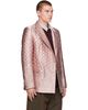 Dries Van Noten Dries Van Noten SSENSE Exclusive Pink Quilted Silk Blazer - 2