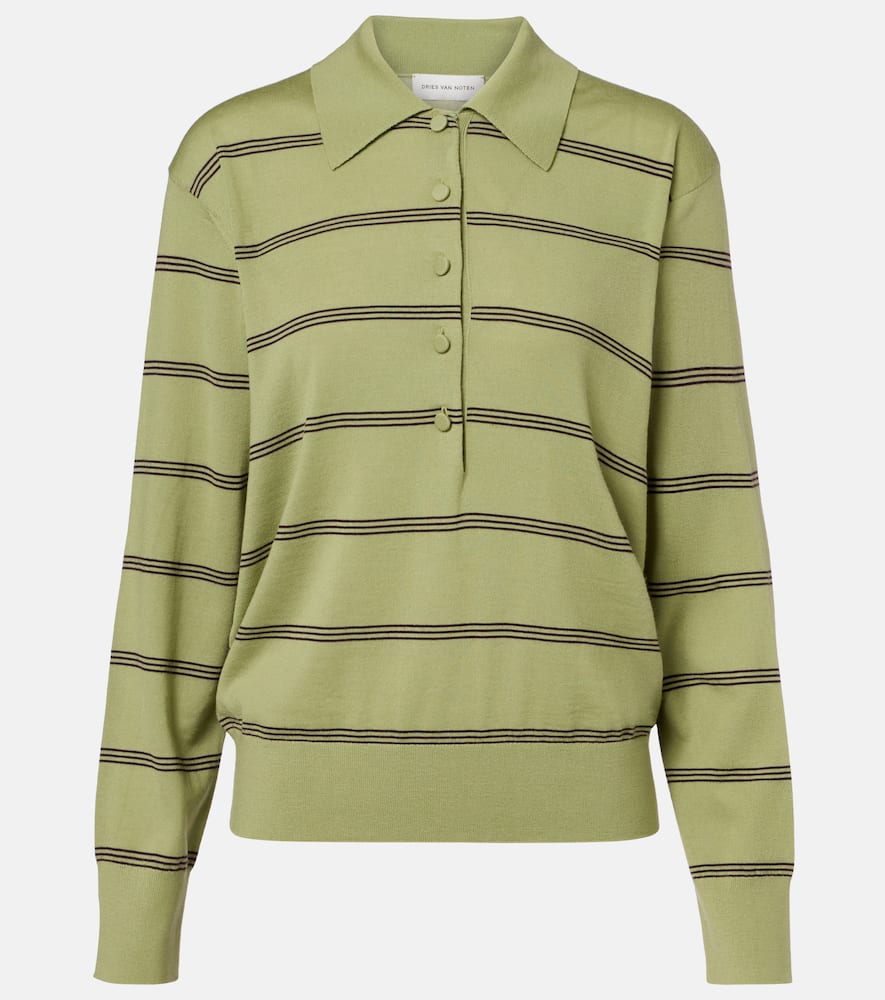 Dries Van Noten - Striped wool polo sweater
