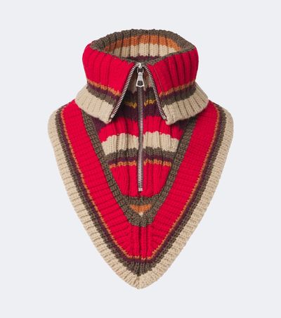 Dries Van Noten Dries Van Noten Striped wool zip-up collar
