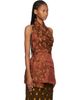Dries Van Noten Dries Van Noten Tan Backless Jacquard Blouse - 2