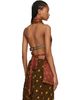 Dries Van Noten Dries Van Noten Tan Backless Jacquard Blouse - 3