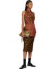 Dries Van Noten Dries Van Noten Tan Backless Jacquard Blouse - 4