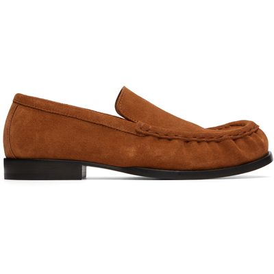 Dries Van Noten Dries Van Noten Tan Full Reverse Suede Calf Leather Loafers