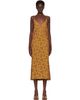 Dries Van Noten Dries Van Noten Tan Jacquard Midi Dress - 1