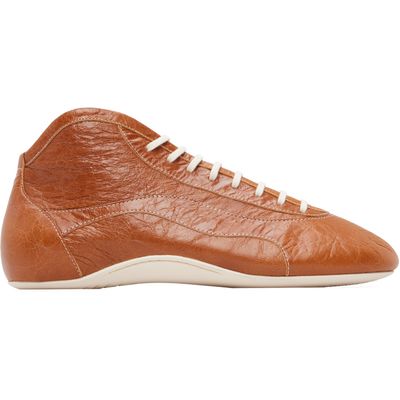 Dries Van Noten Dries Van Noten Tan Leather Ballerina Sneakers