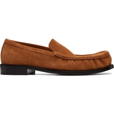 Dries Van Noten Dries Van Noten Tan Suede Loafers