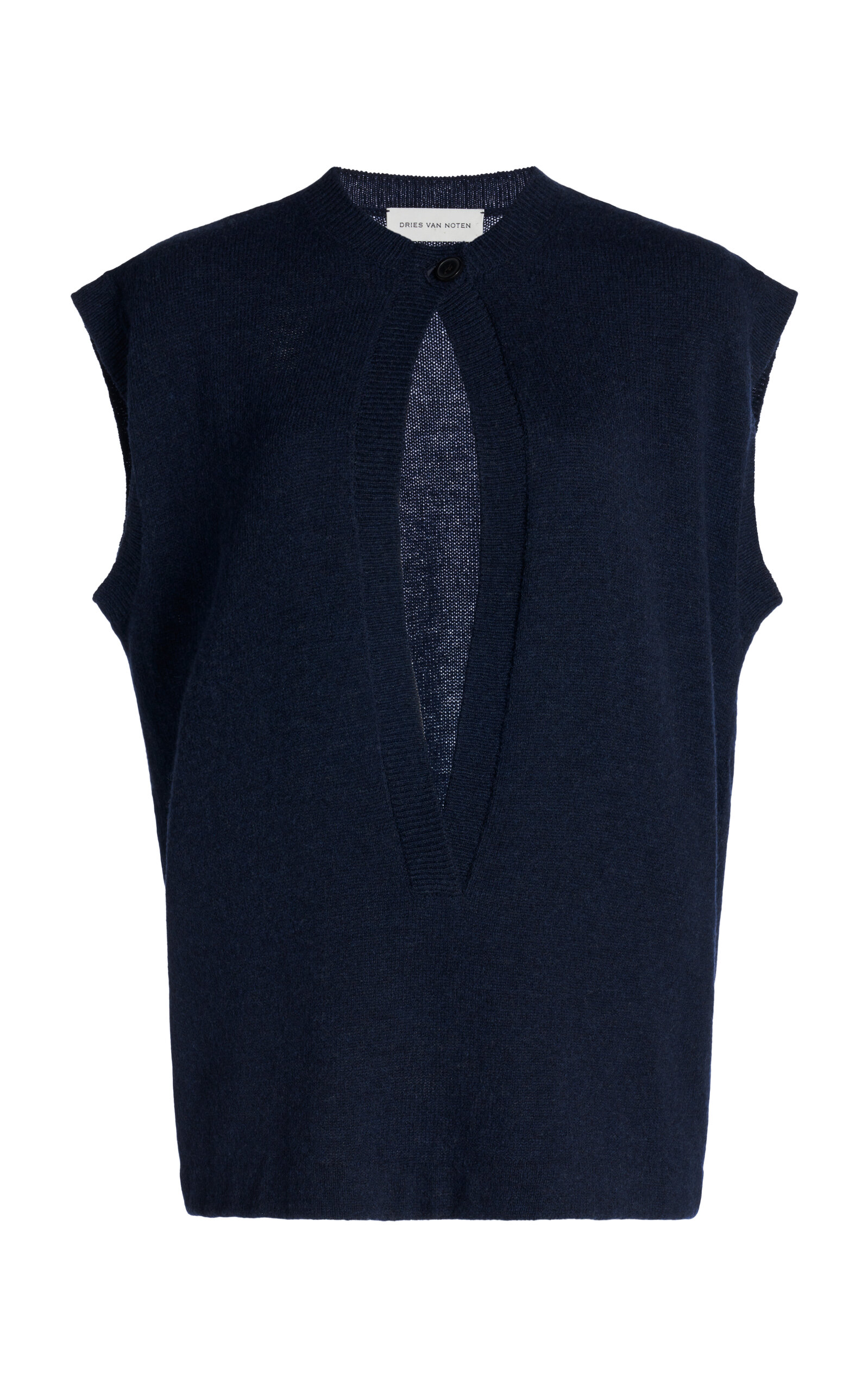 Dries Van Noten Dries Van Noten Tanon OpenFront WoolCashmere Top
