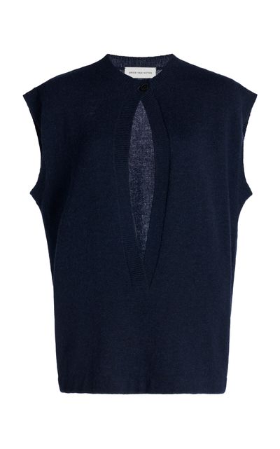 Dries Van Noten Dries Van Noten Tanon OpenFront WoolCashmere Top
