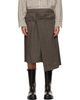 Dries Van Noten Dries Van Noten Taupe Pleated Wool Kilt - 1